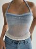 AliExpress - ¡Novedad de 2023! Chaleco sin mangas con cuello cruzado de verano para mujer europea y americana, con espalda descubierta y tirantes de punto sexy.