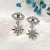 Europa y Estados Unidos transfronterizo nuevo ojo del diablo circón 14K aretes moda retro ojos de estrella aretes de diamantes spot