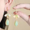 Brincos Chinoiserie Novos Banhados a Ouro Real Personalizados Oemodm Brincos Longos de Pérola Personalizados com Fotos e Amostras