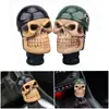 Sombrero Personalizado para Calavera con Engranaje, Cabezal de Calavera, Decoración Interior de Coche, Palanca de Cambios Manual Universal, Cabezal de Palanca de Onda Modificado