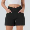 Pantalones Cortos Populares de Mezclilla Elástica de Tiro Alto Transfronterizos para Mujer, Pantalones Cortos Deportivos Adelgazantes, Pantalones de Mezclilla Negros de Pierna Recta