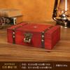 Caja de Almacenamiento de Joyería Retro Roja Caja de Almacenamiento Festiva para Joyería de Boda Tocador Adornos Caja de Almacenamiento Accesorios para Fotografía Caja Decorativa
