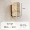 [Piedra de cueva amarilla natural] Lámpara colgante de diseño de estilo japonés para dormitorio retro junto a la cama, restaurante B&amp;B