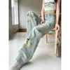 Jeans rotos estilo americano para mujer, verano 2026, finos, desgastados, deshilachados, relajados, pierna ancha, rectos, holgados