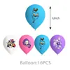Conjunto de Balões de Látex Cartoon de 12 polegadas Balões Temáticos para Festa de Aniversário Múltiplos Padrões Festa 18 peças