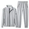 2026 Nuevo Conjunto Deportivo de Algodón Puro para Hombre Traje de Pierna Recta Conjunto de Cárdigan Primavera y Otoño Tallas Grandes Conjunto Casual de Dos Piezas Jogger