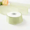 Cinta de Gasa de Nieve Translúcida Flor de Seda 2.5cm 100 Yardas Material para Lazos de Pasteles y Accesorios para el Cabello
