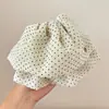 Pinza Elegante y Dulce de Lazo para el Cabello para Mujer, Lunares Blancos y Negros, Tamaño Grande para Cabello Semirecogido en la Parte Trasera de la Cabeza, Adecuado para el Viaje Diario