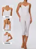 Nuevo conjunto de yoga transfronterizo para mujer, adecuado para uso casual al aire libre, con un hermoso diseño en la espalda, para deportes, fitness, levantamiento de glúteos y running ajustado, conjunto de dos piezas
