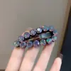 Presilha Oval com Strass Estilo Coreano para Mulheres 2026 Novo Modelo Luxo Leve Versátil Diário Presilha Lateral para Prender Cabelos Soltos Grampo de Cabelo Acessório de Cabelo