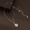 Nalan Plata S925 Fresco y Dulce Estilo Ins Exquisito Diamante Jade Agua Azul Calabaza Collar Y02157