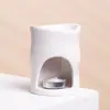 Estufa de aceite de aromaterapia con logo rociado hecho a medida Blanca con dispensador de hilo de incienso Vela de cera de soja Instalación de moda SPA