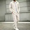 Comércio Exterior Transfronteiriço masculino novo malha waffle cor sólida gola de lapela manga longa calça longa casual esportivo moda terno masculino