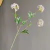 Plástico Artificial 3 Puntas Fruta de Ricino Bola de Cebolla Flor Encaje Fruta Bola de Nieve Rama de Flor Accesorios para Arreglos Florales de Hogar, Boda, Navidad Venta al por Mayor