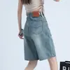 Shorts de mezclilla de 5 puntos para mujer, tendencia de verano 2026, versátiles, nuevos, de cintura alta, adelgazantes, finos, de verano, de longitud media