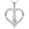 Nuevo collar colgante de plata S925 estilo europeo y americano, collar con forma de corazón, elegante y lujoso, regalo de nicho para el Día de San Valentín