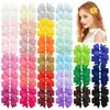 Pinzas para el pelo de cinta de satén acanalada, bestsellers europeos y americanos de Amazon transfronterizos, pinzas para el pelo de lazo de color liso, accesorios para el pelo para niños al por mayor
