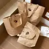 Bolsa de Papel Kraft con Cachorro de Dibujos Animados Nueva Bolsa Tote Grande de Gran Capacidad Simple para Viajes de Negocios Viajes Cotidianos Bolso de Hombro Versátil