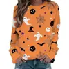 Novo Moletom Pulôver Halloween Fantasma Estampado 3D Gola Redonda Exportação Roupas Femininas Estação Independente Europeia e Americana Amazon
