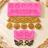 DIY Estilo Europeo Retro Amor Flor Vid Relieve Paso Seco Decoración Borde Pastel Herramientas de Arcilla Molde de Goteo para Hornear