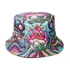 Sombrero de Sol Nuevo Primavera/Verano 2026 Xiyin Temu Transfronterizo con Estampado Único de Hongo de Dibujos Animados Sombrero de Pescador para Hombres y Mujeres