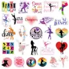 50 Pegatinas de Dibujos Animados de Baile, Vasos de Agua, Mochilas, Cuadernos, Decoración Impermeable para Cuadernos DIY Pegatinas Impermeables