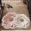 Tapete de Chão para Banheiro com Flor 3D Simulada e Lama de Diatomáceas, Absorvente de Água, Secagem Rápida, Tapete de Pé Antiderrapante, Tapete de Porta Resistente à Sujeira Doméstica