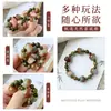 Pulseira de Bodhi com Cabeça de Gato Fofa Natural para Estudantes Brincarem com as Pontas dos Dedos e Enrolarem nos Dedos, Pulseira de Sândalo Verde Macia para Mulheres Brincarem