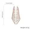 Brincos Europeus e Americanos Transfronteiriços de Agulha de Prata com Tassel Cravejado de Diamantes Brincos de Tarraxa Modernos e Exquisitos Brinco de Luxo Leve de Alto Padrão Design Sense Nicho