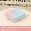Caja de regalo de joyería con gradiente azul pálido de alta gama, caja de embalaje para almacenamiento de joyería, collar, pulsera, tapa de cielo y tierra