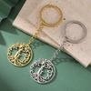 Llavero Edición Familiar Cálida Anillo de Madre Árbol Pequeño Colgante de Niño Regalo Conmemorativo Llavero de Acero Inoxidable