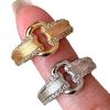 Libro Rojo Anillo Explosivo Medio Antiguo Vintage Yuanbao Cepillado para Mujer Retro de Alta Gama Lujo Ligero Anillo Abierto para Mujer