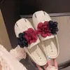 Nuevas Populares Zapatillas de Media Punta Cerradas Elegantes Estilo Hada Florales Estilo Francés para Primavera y Verano, Sandalias Antideslizantes Suaves de Suela Deslizables al Azar