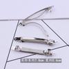 Pinza de pelo automática de cuero de tres piezas antideslizante con resorte, pinza de resorte de dos piezas, accesorios para joyería DIY, material para accesorios para el cabello