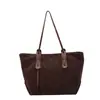 Bolso Tote de Gran Capacidad con Superficie Suave de Estilo Europeo y Americano de Nicho para Mujer 2025 Otoño Estudiante Clase Casual Bolso de Hombro Axila