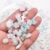 Pulsera de Cuentas Hecha a Mano Estilo Barroco Azul Claro Pulsera de Concha con Lazo Perla Cuentas Espaciadoras Agujero Recto Fresca Dulce
