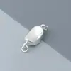 Hebilla de Lingote de Plata de Ley S925 Hebilla de Perla Hebilla de Pulsera de Plata de Ley Hebilla de Guisante Accesorios de Plata de Ley Hechos a Mano DIY Venta al por Mayor