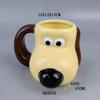 Taza de té tridimensional con diseño de animales en 3D, cerámica pura pintada a mano, taza de agua, linda taza de dibujos animados, taza de café, regalo creativo