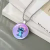 Collar Lilo & Stitch Joyería para Mujer Anime Stitch Colgante de Piedra de Tiempo Cadena para Suéter