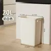 Papelera Cuadrada de Gran Capacidad sin Tapa para Uso Comercial en Restaurantes, Hoteles, Fábricas, Cubos Vacíos para Uso Doméstico, Papelera de Saneamiento para Baño
