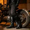 Botas de mujer talla grande 40-43 transfronterizas, botas de mujer de tacón grueso para otoño e invierno, botas altas de tacón plano, botas estilo Martin europeas y americanas, botas de jinete