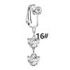 Colgante de Ombligo Transfronterizo sin Perforación al por Mayor Comercio Electrónico Amazon Circonita Moda Hoja Amor Joyería de Ombligo