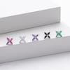 Pendientes de Plata de Ley S925 Más Vendidos Transfronterizos con Circonita Marquise Multicolor y Diseño de Flor de Cuatro Pétalos, Pendientes Incrustados de Circonita, Venta al por Mayor Directa de Fábrica