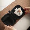 Juego de té de viaje ideal para acampar al aire libre, taza exprés, tetera portátil de una sola tetera y tres tazas, recipiente para cubrir té individual.