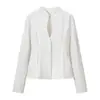 Comércio Exterior Atacado Transfronteiriço 2026 Novo Estilo Europeu e Americano Moda Feminina Blazer Elegante Acinturado Manga Longa Vazado