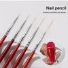 Varilla de Madera Estilo Japonés Uña Fina Pincel para Línea de Tirar suit Pluma de Dibujo Color Flor Pincel de Gancho para Dibujar Línea Pincel Facial