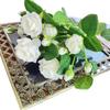 Simulado 5-cabeça pequena rosa casa sala de estar modelo sala arranjo de flores decoração casamento fotografia transmissão ao vivo flores falsas flores artificiais falsas