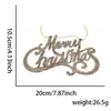 Adornos de letras inglesas con purpurina navideña, Suministros para decoración de árboles de Navidad, Accesorios para arreglos, Colgantes de letras 'Merry Christmas'