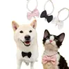 Collares para Mascotas Transfronterizos, Collares de Perlas para Gatos, Collares de Moda de Comercio Exterior, Pajaritas para Perros, Personalización de Accesorios para Mascotas
