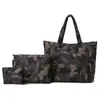 Bolsa de Fitness Portátil de Moda Estilo Japonés para Mujer, Bolso de Hombro Versátil de Gran Capacidad, Set de Tres Piezas para Viajes Diarios, Bolso Cruzado para Deportes al Aire Libre